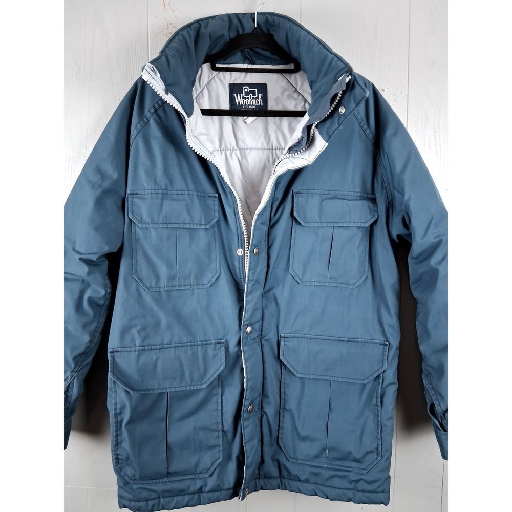 Vintage Woolrich‎ Parka Mens MEDIUM USA Chore Field Jacket Coat Winter 4 Pocket